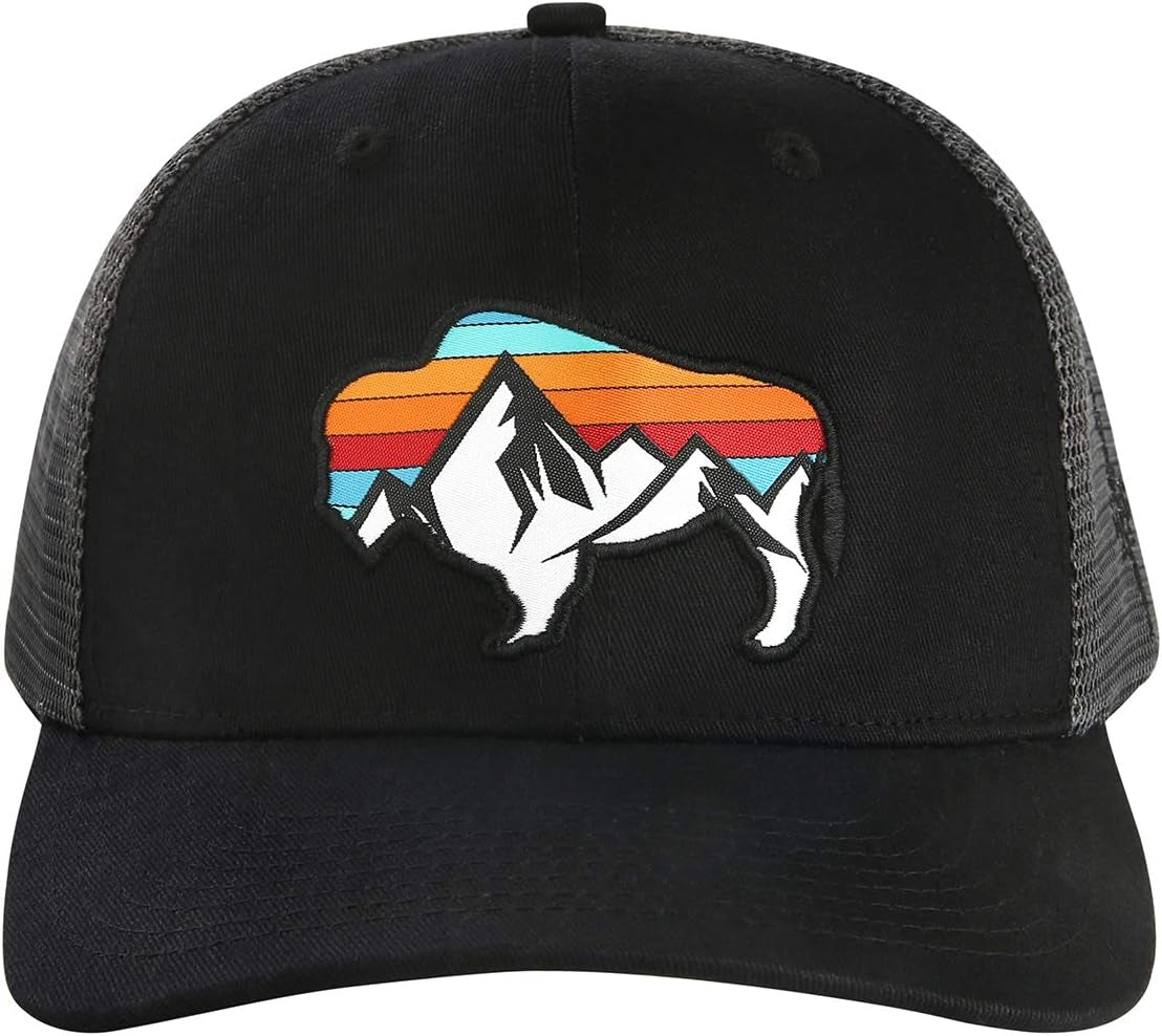 Black Bison Trucker Hat One Size