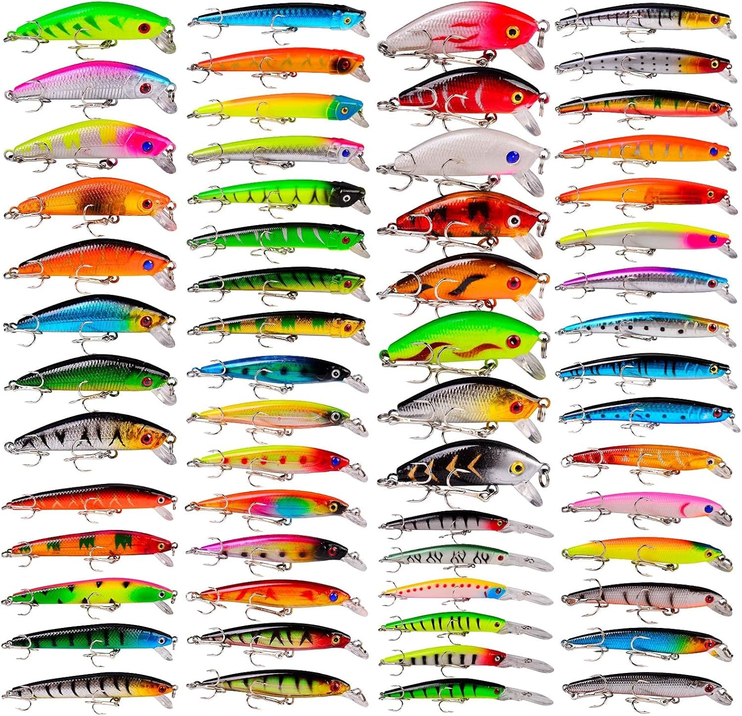 Bass Fishing Lures Kit Set Topwater Hard Baits Minnow Crankbait Pencil VIB Swimbait for Bass Pike Fit Saltwater and Freshwater