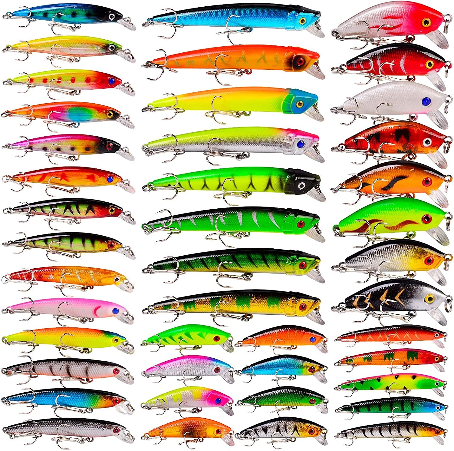 Bass Fishing Lures Kit Set Topwater Hard Baits Minnow Crankbait Pencil VIB Swimbait for Bass Pike Fit Saltwater and Freshwater
