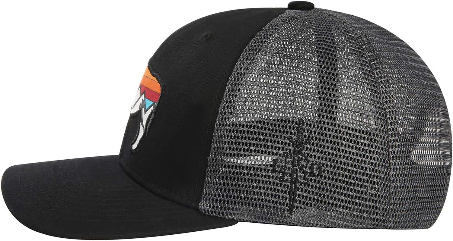 Black Bison Trucker Hat One Size