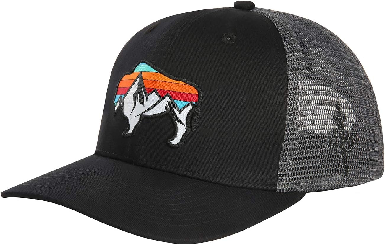 Black Bison Trucker Hat One Size