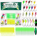 45Pcs Fishing Kit Ice Fishing Jigs Ice Fishing Lures Walleye Fishing Lures Crappie Jigs