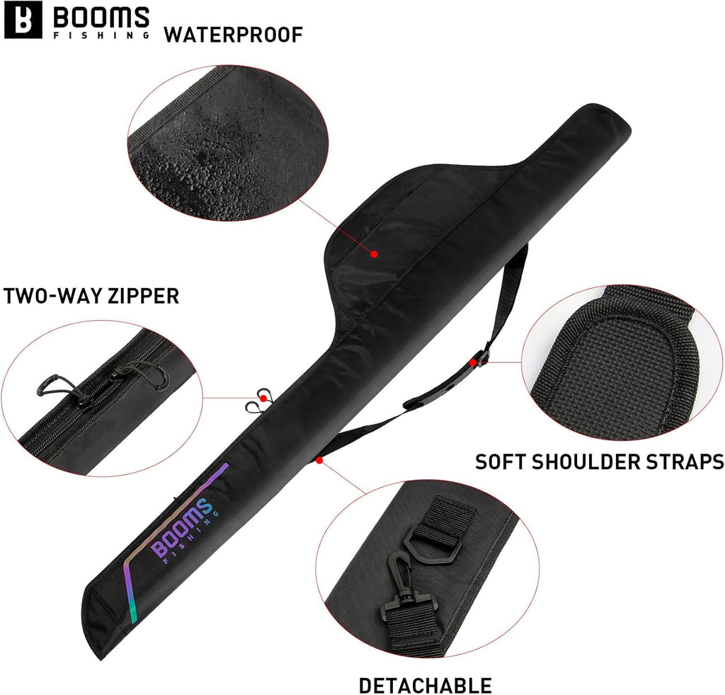 PB4 4.4Ft~5Ft Fishing Rod and Reel Case, Portable Folded Fishing Pole Case, 0.6Ft/8" Extended Design Fishing Spinning Rod Bag, Store up to 2~3 Fishing Rods and Reels, 52"~60"