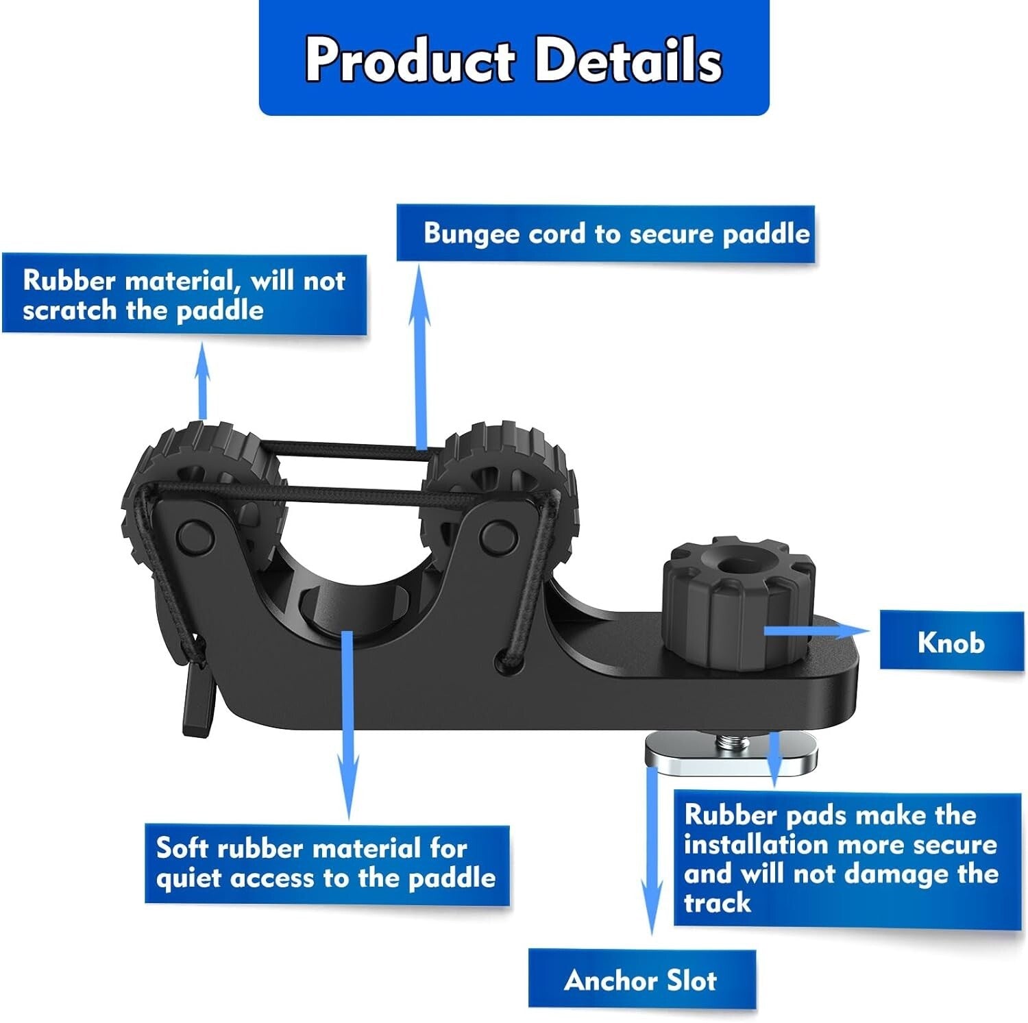 2 Pcs Kayak Paddle Holder Kayak Track Mount Accessories Kayak Oar Holder Standar
